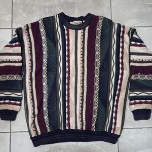 VTG 90s 3D Knit Sweater Cotton Traders Size 2XL